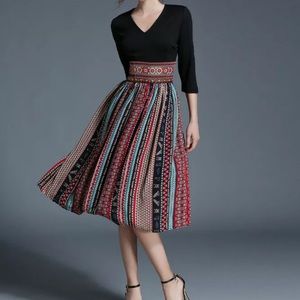 NWT Coeur de Vague Pink Black MIDI dress